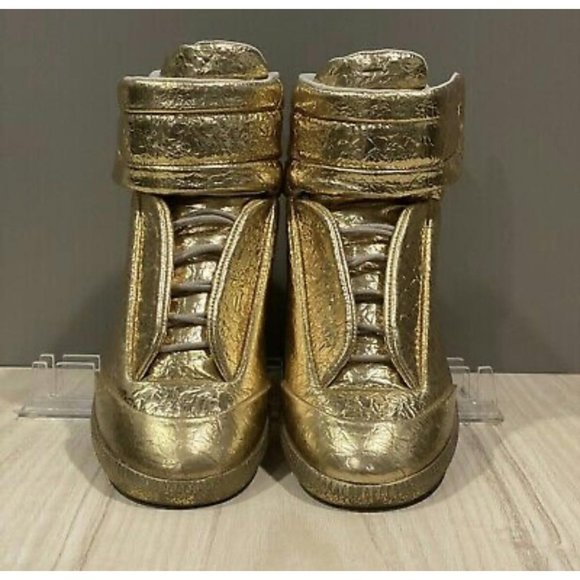 Maison Margiela Metallic Gold Cracked Future High - Picture 8 of 13